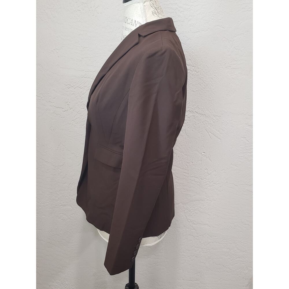 Ann Taylor Loft Solid Brown Single Button Up Long… - image 2